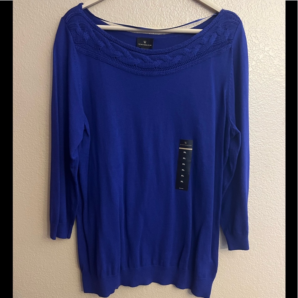 🛍️Worthington XL Purple Top with 3/4 Sleeves